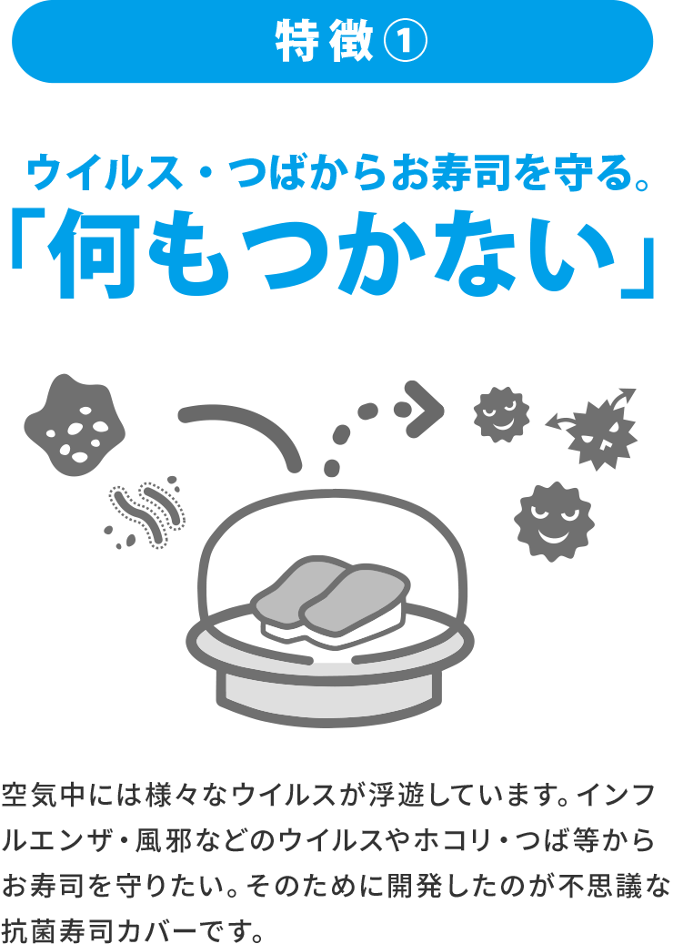 抗菌寿司カバー くら寿司 回転寿司
