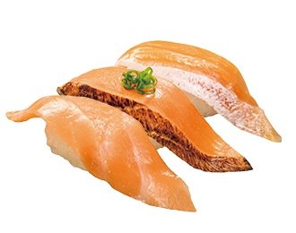 特大切り サーモンとろ三種盛り