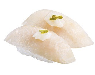 かれい昆布締め えんがわ添え