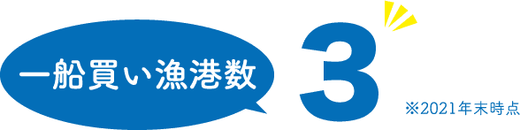 一船買い漁港数3 ※2021年末時点