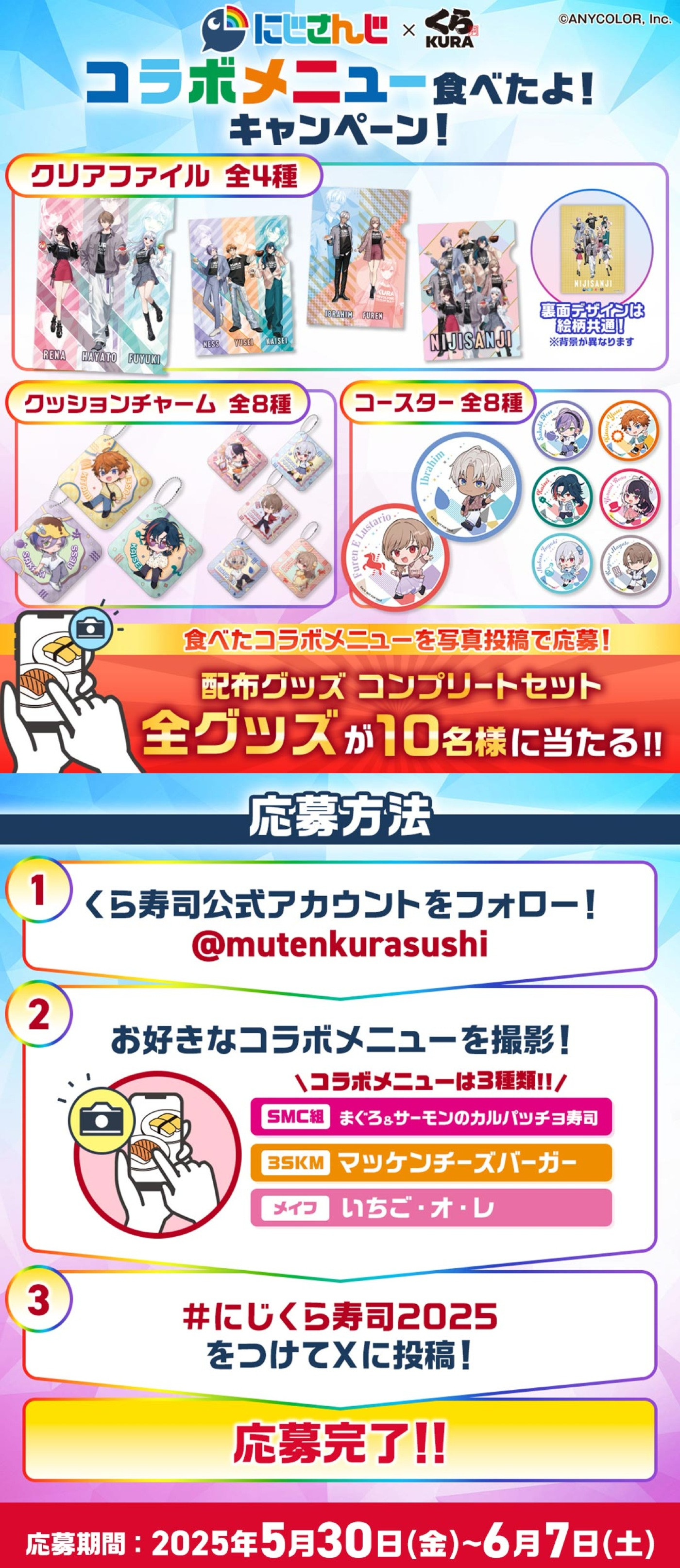にじさんじ×くら寿司 コラボメニュー食べたよ!キャンペーン!