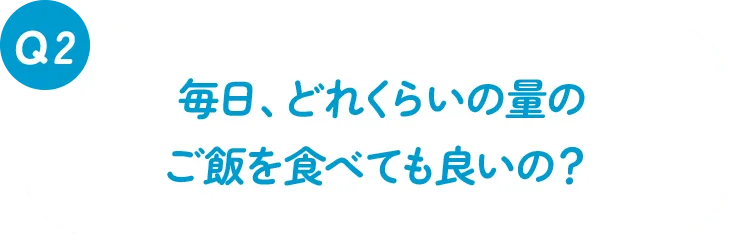 毎日、どれくらいの量のご飯を食べても良いの？