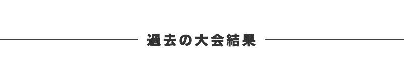 過去の大会結果